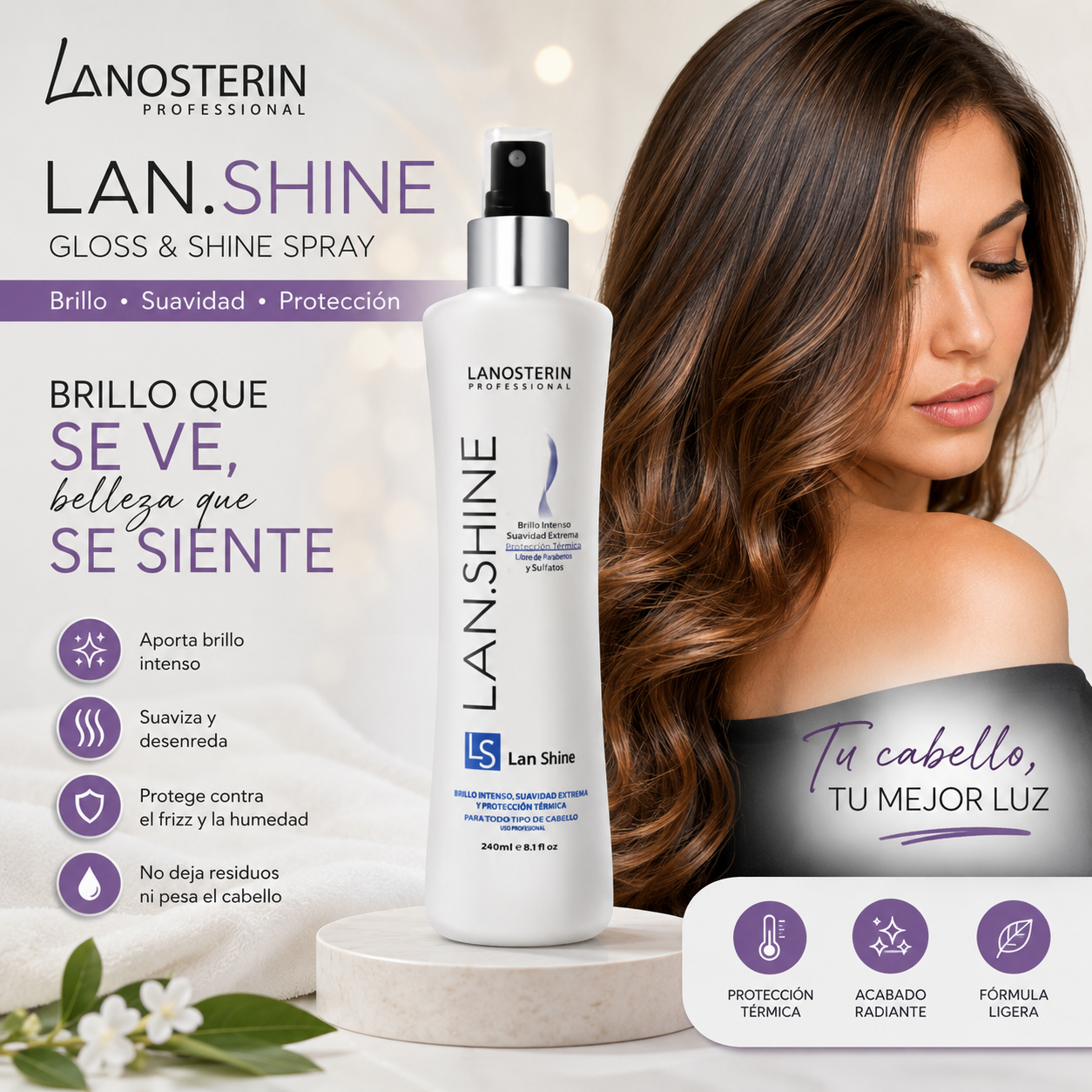 LAN-SHINE Gloss & Shine Spray