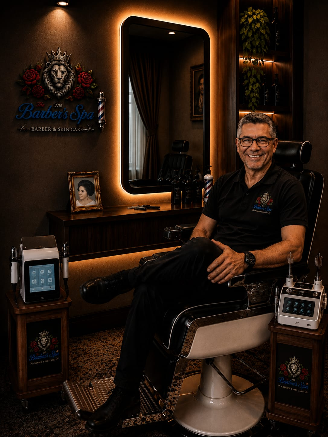 Ambiente premium en The Barber's Spa, Anaheim CA